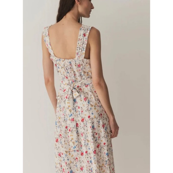 Doen Floral Sleeveless Dress in blanc NEW - Picture 2 of 10